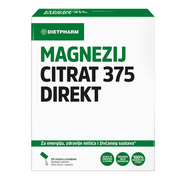 DIETPHARM MAGNEZIJ CITRAT 375 DIREKT VREĆICE A20