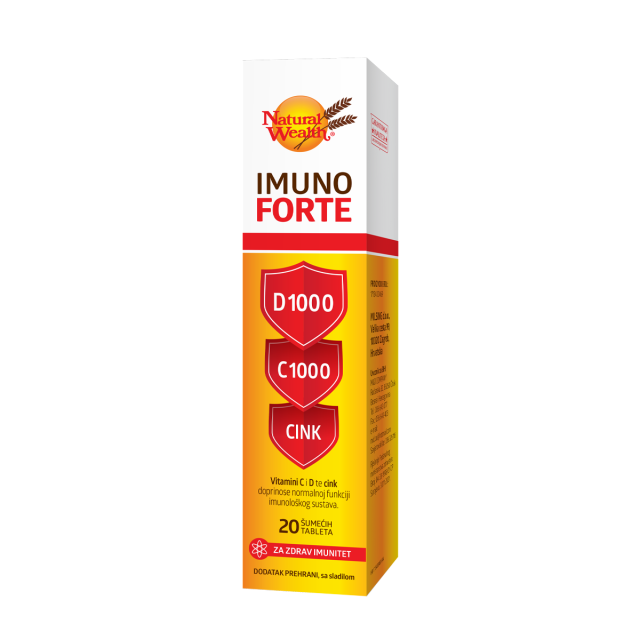 NATURAL WEALTH IMUNO FORTE D-C-ZN ŠUMEĆE TABLETE A20