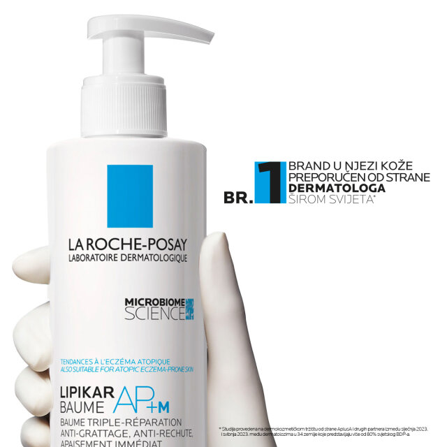 LA ROCHE-POSAY LIPIKAR BAUME AP+M BALZAM ZA NADOPUNU LIPIDA PROTIV NADRAŽENOSTI I SVRBEŽA, POGODNO ZA DJECU I ODRASLE, 200 ML