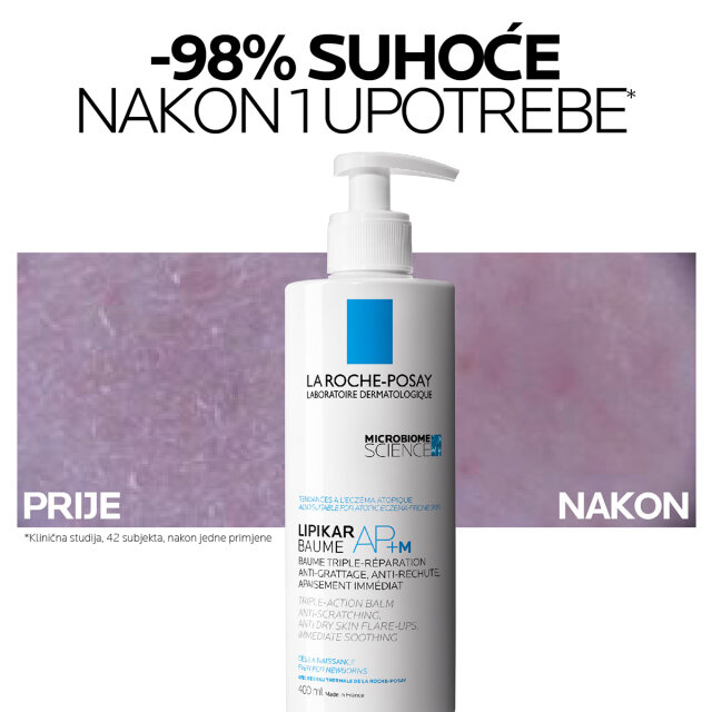 LA ROCHE-POSAY LIPIKAR BAUME AP+M BALZAM ZA NADOPUNU LIPIDA PROTIV NADRAŽENOSTI I SVRBEŽA, POGODNO ZA DJECU I ODRASLE, 200 ML