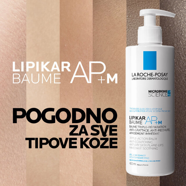 LA ROCHE-POSAY LIPIKAR BAUME AP+M BALZAM ZA NADOPUNU LIPIDA PROTIV NADRAŽENOSTI I SVRBEŽA, POGODNO ZA DJECU I ODRASLE, 200 ML
