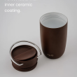 EQUA Cup, termo šalica od nehrđajućeg čelika za čaj/kavu, 300ml, smeđa,srebrna