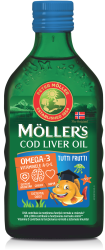 MÖLLER'S ULJE JETRE BAKALARA OKUS TUTI FRUTTI 250ML