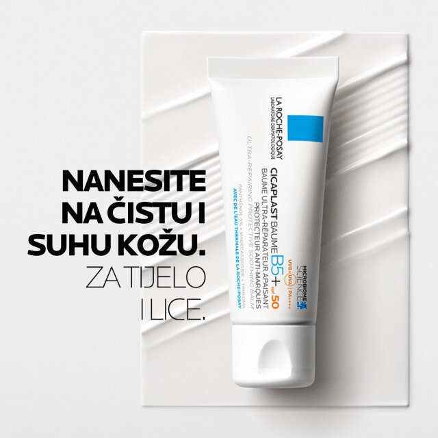 LA ROCHE-POSAY CICAPLAST BAUME B5+ SPF50, ULTRA-OBNAVLJAJUĆI SMIRUJUĆI ZAŠTITNI BALZAM, 40 ML