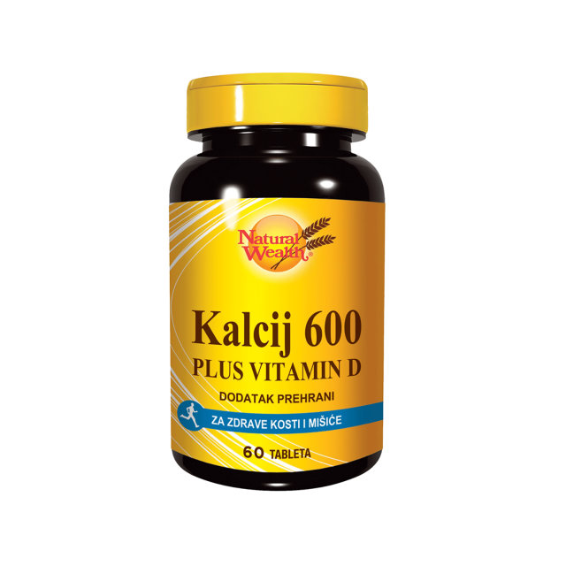 NATURAL WEALTH KALCIJ 600+D TABLETE A60