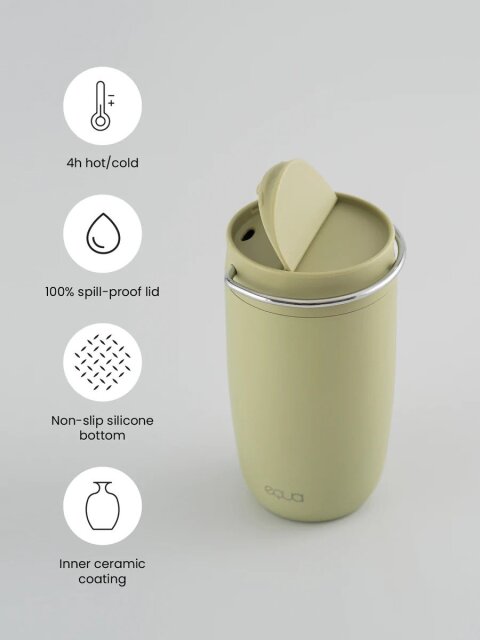 EQUA Cup, termo šalica od nehrđajućeg čelika za čaj/kavu, 300ml, matcha