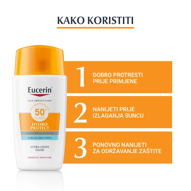 EUCERIN SUN HYDRO PROTECT ULTRA LIGHT FLUID ZA ZAŠTITU OD SUNCA SPF50+ 50ML 66961