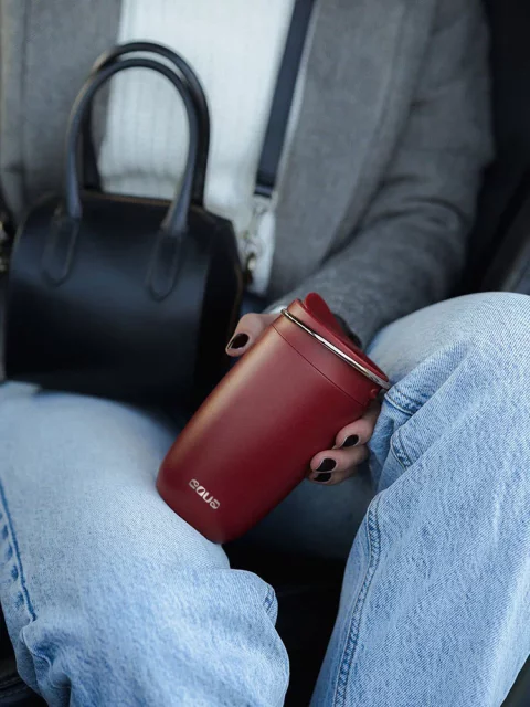 EQUA Cup, termo šalica od nehrđajućeg čelika za čaj/kavu, 300ml, Wine Not & Gold