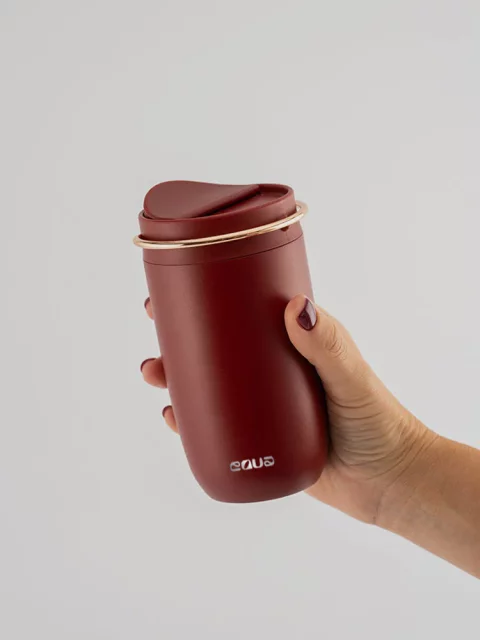 EQUA Cup, termo šalica od nehrđajućeg čelika za čaj/kavu, 300ml, Wine Not & Gold