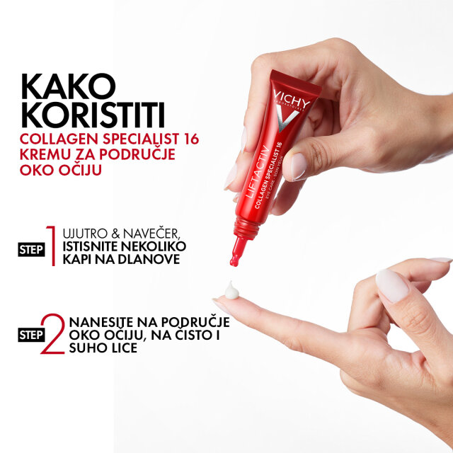 VICHY LIFTACTIV COLLAGEN SPECIALIST 16 KREMA ZA PODRUČJE OKO OČIJU, 15ML