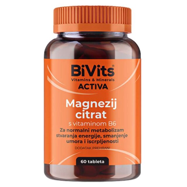 BIVITS ACTIVA MAGNEZIJ CITRAT+B6 TABLETE A60