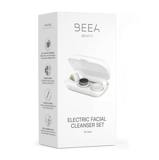 Čistač za lice BEEA Beauty, rotirajući, 6 brzina, putna kutija TB-1766A