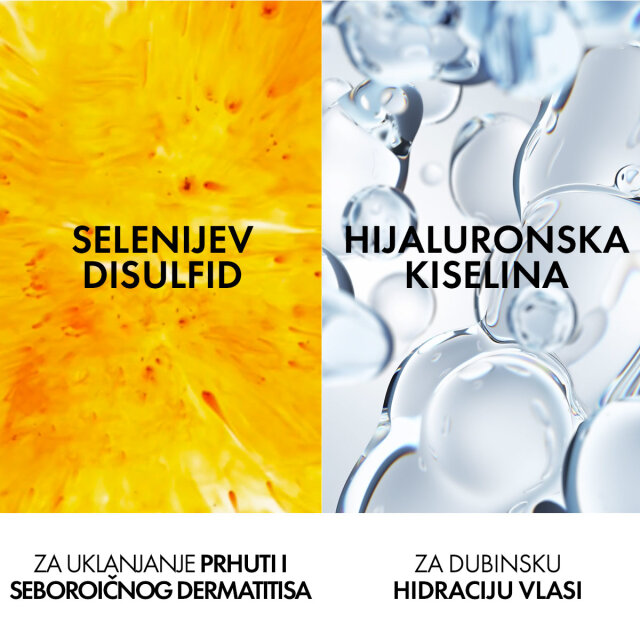 VICHY DERCOS ŠAMPON PROTIV PRHUTI DS  - 2 U 1: DERMOKOZMETIČKI ŠAMPON I REGENERATOR, 200 ML