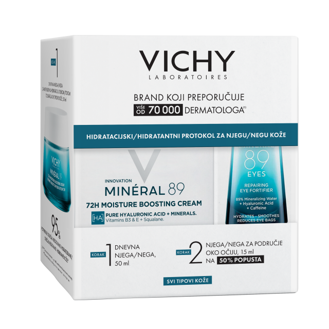 VICHY MINÉRAL 89 HIDRATACIJSKI PROTOKOL ZA NJEGU SVIH TIPOVE KOŽE WINTER PROMO