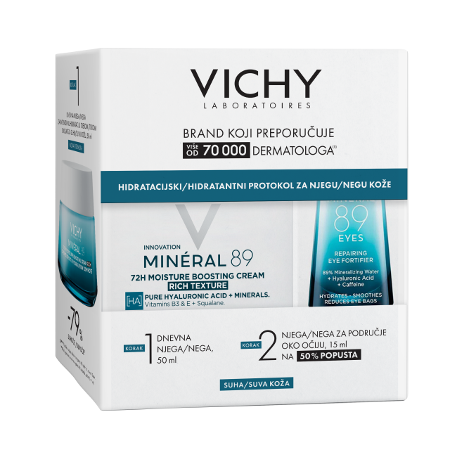 VICHY MINÉRAL 89 HIDRATACIJSKI PROTOKOL ZA NJEGU SUHE KOŽE WINTER PROMO