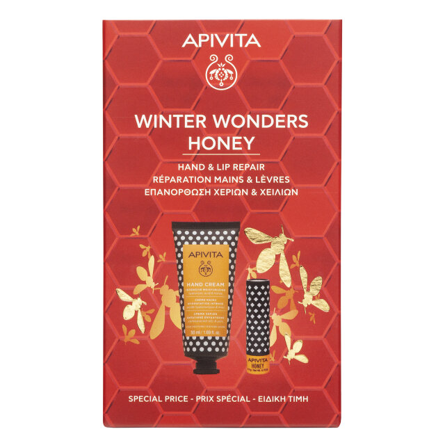 APIVITA SET WINTER WONDERS HONEY 2024 KREMA ZA RUKE 50ML + STICK ZA USNE 4.4G