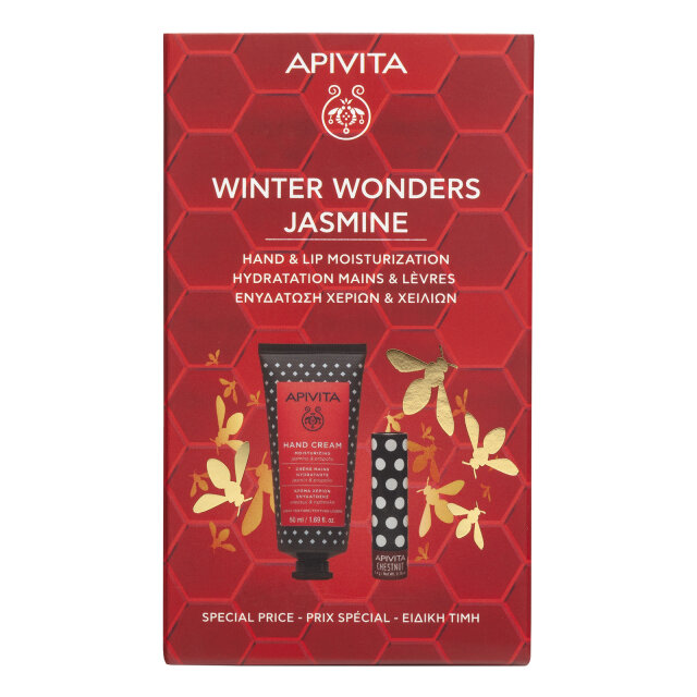 APIVITA SET WINTER WONDERS JASMIN 2024 KREMA ZA RUKE 50ML + STICK ZA USNE 4.4G