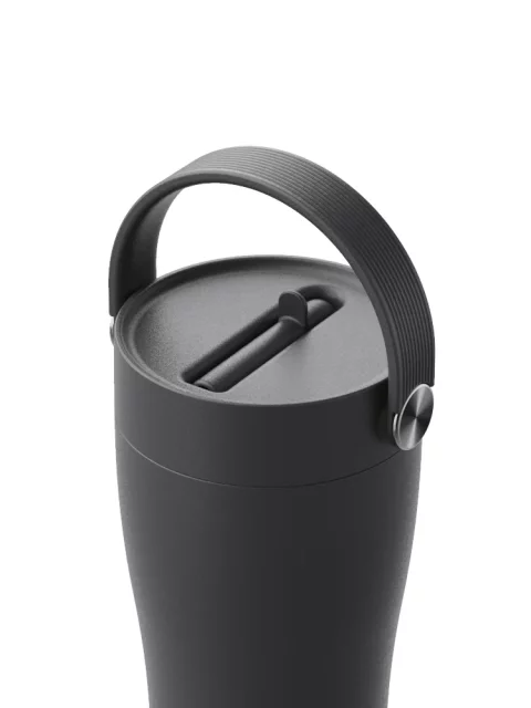 EQUA Carry Cup, termo šalica od nehrđajućeg čelika za čaj/kavu, 600ml, Crna