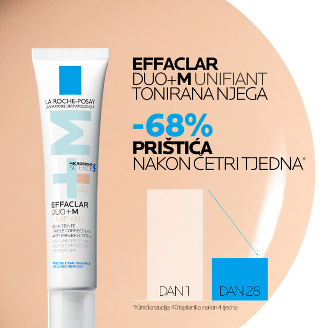 LA ROCHE-POSAY EFFACLAR DUO+M  TONIRANA TROSTRUKO KOREKTIVNA NJEGA PROTIV NESAVRŠENOSTI - LIGHT, 40 ML