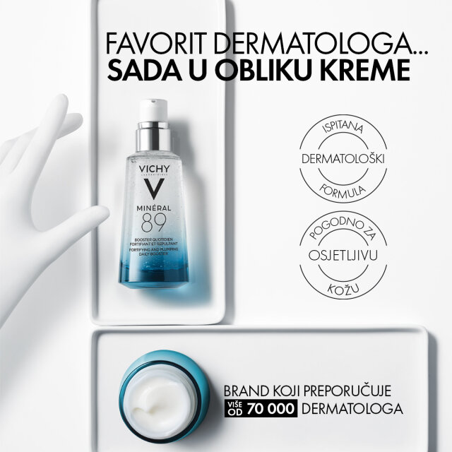VICHY MINERAL 89 BOGATA KREMA ZA INTENZIVNU HIDRATACIJU ZA SUHU I VRLO SUHU KOŽU, 50ML