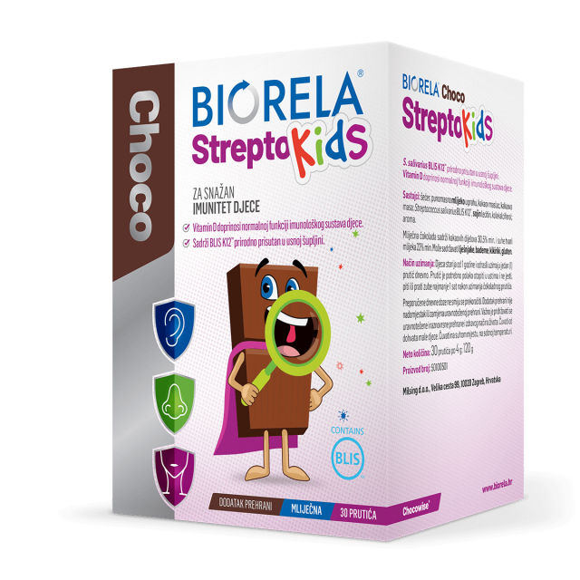 BIORELA CHOCO STREPTO KIDS A30