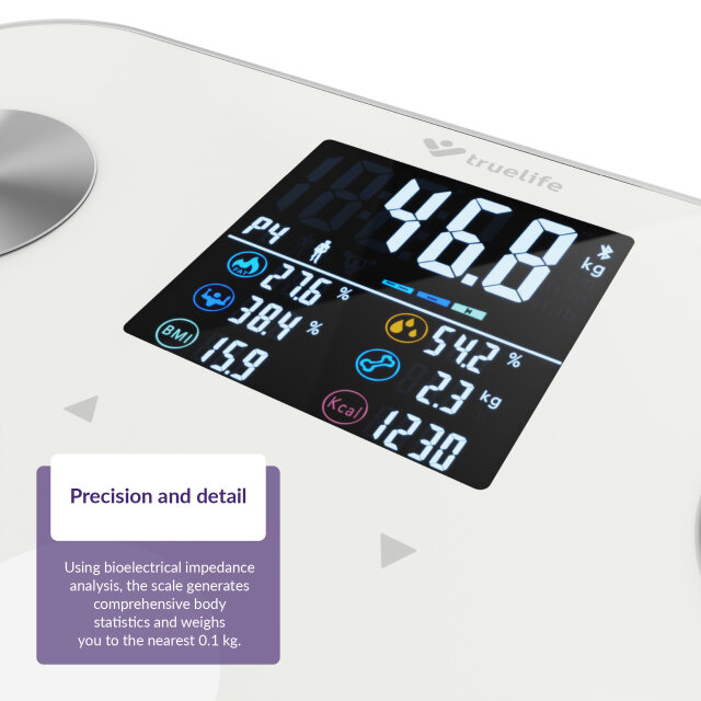 TRUELIFE pametna vaga FitScale W6 BT, bijela TLFSW6BT