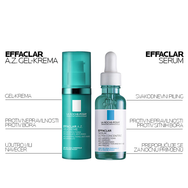 LA ROCHE-POSAY EFFACLAR A.Z. GEL-KREMA PROTIV NEPRAVILNOSTI , 40ML