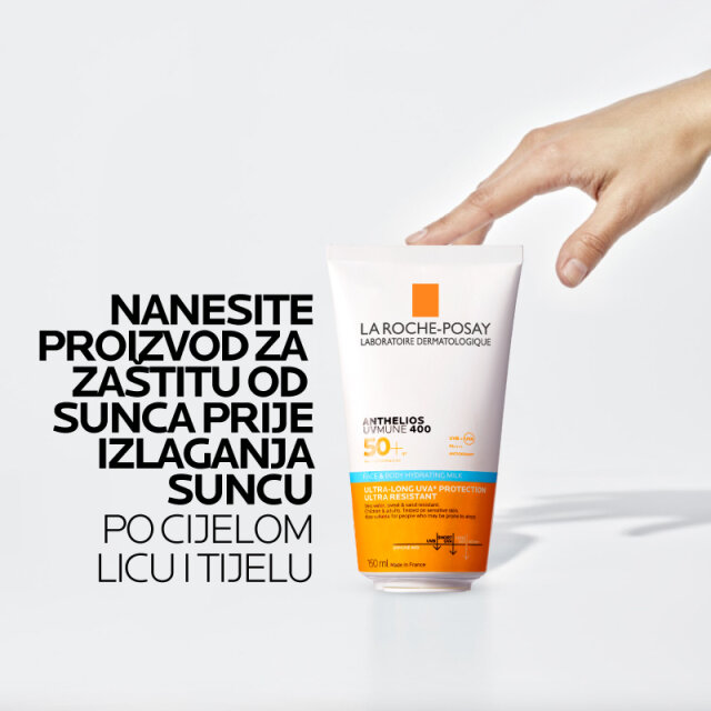 LA ROCHE-POSAY ANTHELIOS HIDRATANTNO MLIJEKO ZA ZAŠTITU OD SUNCA ZA LICE I TIJELO SPF50+, 150ML