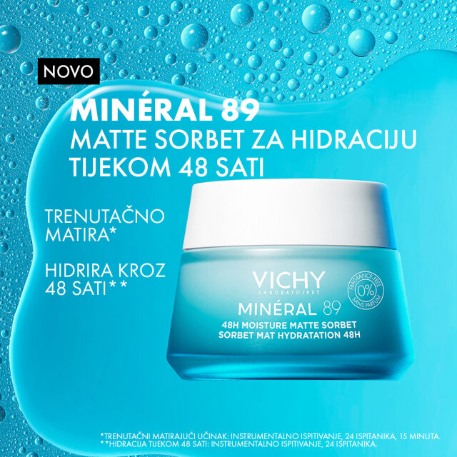 VICHY MINÉRAL 89 MATTE SORBET ZA HIDRACIJU TIJEKOM 48 SATI, 50ML