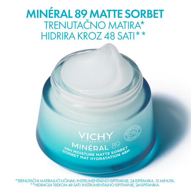 VICHY MINÉRAL 89 MATTE SORBET ZA HIDRACIJU TIJEKOM 48 SATI, 50ML
