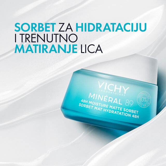 VICHY MINÉRAL 89 MATTE SORBET ZA HIDRACIJU TIJEKOM 48 SATI, 50ML