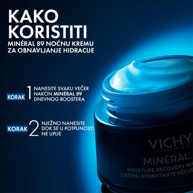 VICHY MINÉRAL 89 NOĆNA KREMA ZA OBNAVLJANJE HIDRACIJE, 50ML