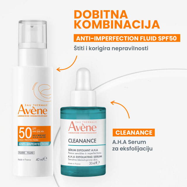 AVENE SUN ANTI-IMPERFECTION FLUID ZA ZAŠTITU OD SUNCA SPF50 40ML