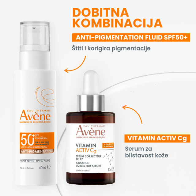AVENE SUN ANTI-PIGMENTATION TONIRANI FLUID ZA ZAŠTITU OD SUNCA SPF50+  40ML