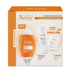 AVENE SUN ULTRA INVISIBLE FLUID PROMO KUTIJA ( NEVIDLJIVI FLUID 50ML + TERMALNA VODA 50ML + VITAMIN CG 2ML)