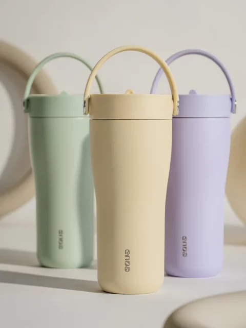 EQUA CARRY Cup, termo šalica od nehrđajućeg čelika za čaj/kavu, 600ml, Butter