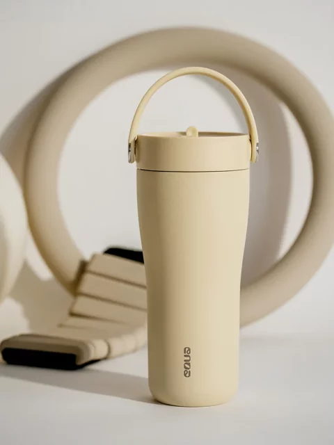 EQUA CARRY Cup, termo šalica od nehrđajućeg čelika za čaj/kavu, 600ml, Butter