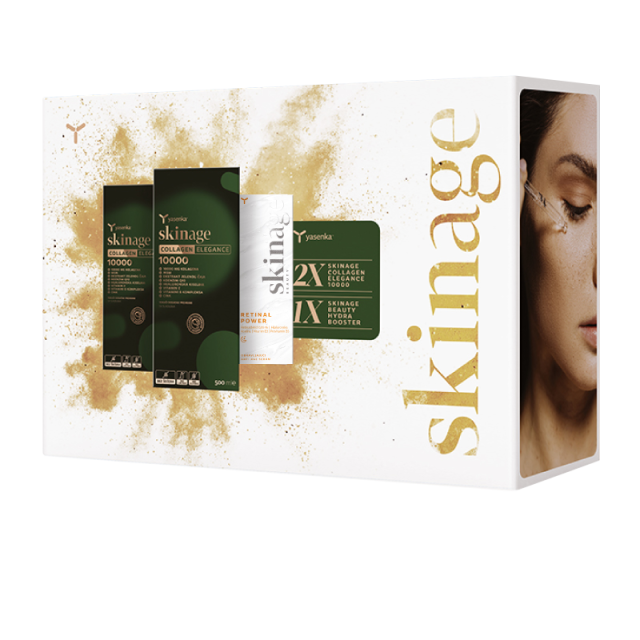 YASENKA SKINAGE COLLAGEN ELEGANCE 2X 500ML + RETINAL POWER SERUM 30ML PROMO PACK rok valjanosti: 08/25