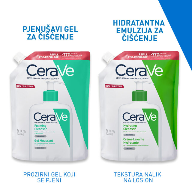 CERAVE HIDRATANTNA EMULZIJA ZA ČIŠĆENJE, ZA NORMALNU DO SUHU KOŽU, REFILL, 473ML