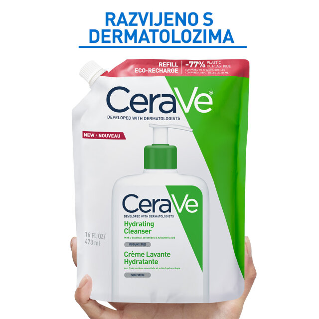 CERAVE HIDRATANTNA EMULZIJA ZA ČIŠĆENJE, ZA NORMALNU DO SUHU KOŽU, REFILL, 473ML