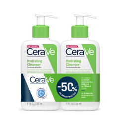 CERAVE HIDRATANTNA EMULZIJA ZA ČIŠĆENJE LICA ZA NORMALNU DO SUHU KOŽU, 236 ML, DUO PAKIRANJE ( -50% POPUSTA NA DRUGI ARTIKL)
