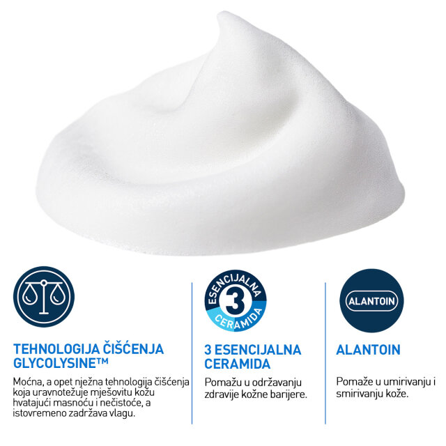 CERAVE PJENUŠAVI ČISTAČ KOJI VRAĆA RAVNOTEŽU KOŽI, 148 ML