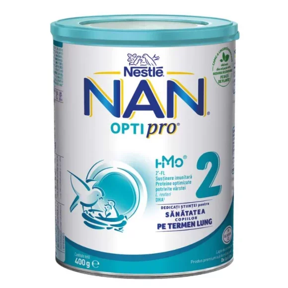 NAN OPTIPRO 2 ZAMJENSKO MLIJEKO 400G 6-12 MJESECI NESTLE rok valjanosti: 07/25