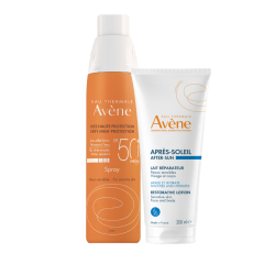 AVENE SUN SPREJ SPF50 200ML + OBNAVLJAJUĆI GEL POSLIJE SUNČANJA 200ML PROMO PACK