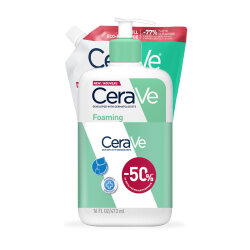CERAVE PJENUŠAVI GEL ZA ČIŠĆENJE ZA NORMALNU DO MASNU KOŽU, 473 ML + REFILL PAKIRANJE 473ML PROMO PACK