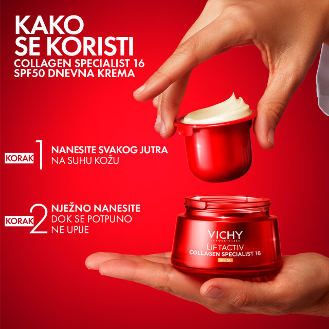 VICHY LIFTACTIV COLLAGEN SPECIALIST 16 DNEVNA KREMA SPF50, 50ML PAKIRANJE S MOGUĆNOŠĆU DOPUNE