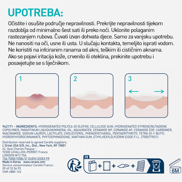 CERAVE BLEMISH CONTROL FLASTERI PROTIV NEPRAVILNOSTI, 22 KOMADA