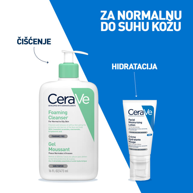 CERAVE HIDRATANTNA NJEGA ZA LICE ZA NORMALNU DO SUHU KOŽU, 52 ML PROMO PONUDA