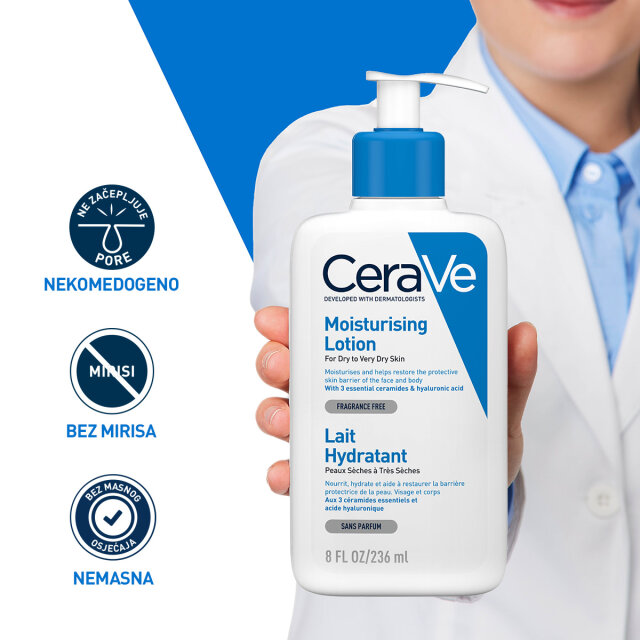 CERAVE CERAVE HIDRATANTNI LOSION ZA SUHU DO VRLO SUHU KOŽU KOJI SADRŽAVA HIJALURONSKU KISELINU, 236 ML PROMO PONUDA