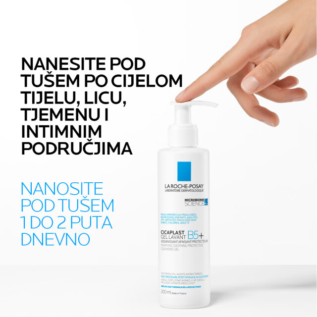 LA ROCHE-POSAY CICAPLAST B5 UMIRUJUĆI I ZAŠTITNI GEL ZA ČIŠĆENJE LICA, 200ML